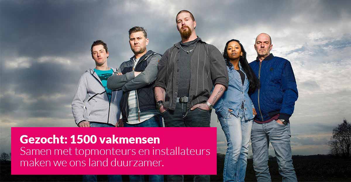 1.500 monteurs gezocht voor verduurzaming woningen en gebouwen